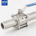 CE ISO Butt weld 3PC Floating ball valve